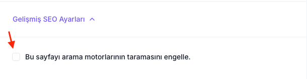 İkas Noindex