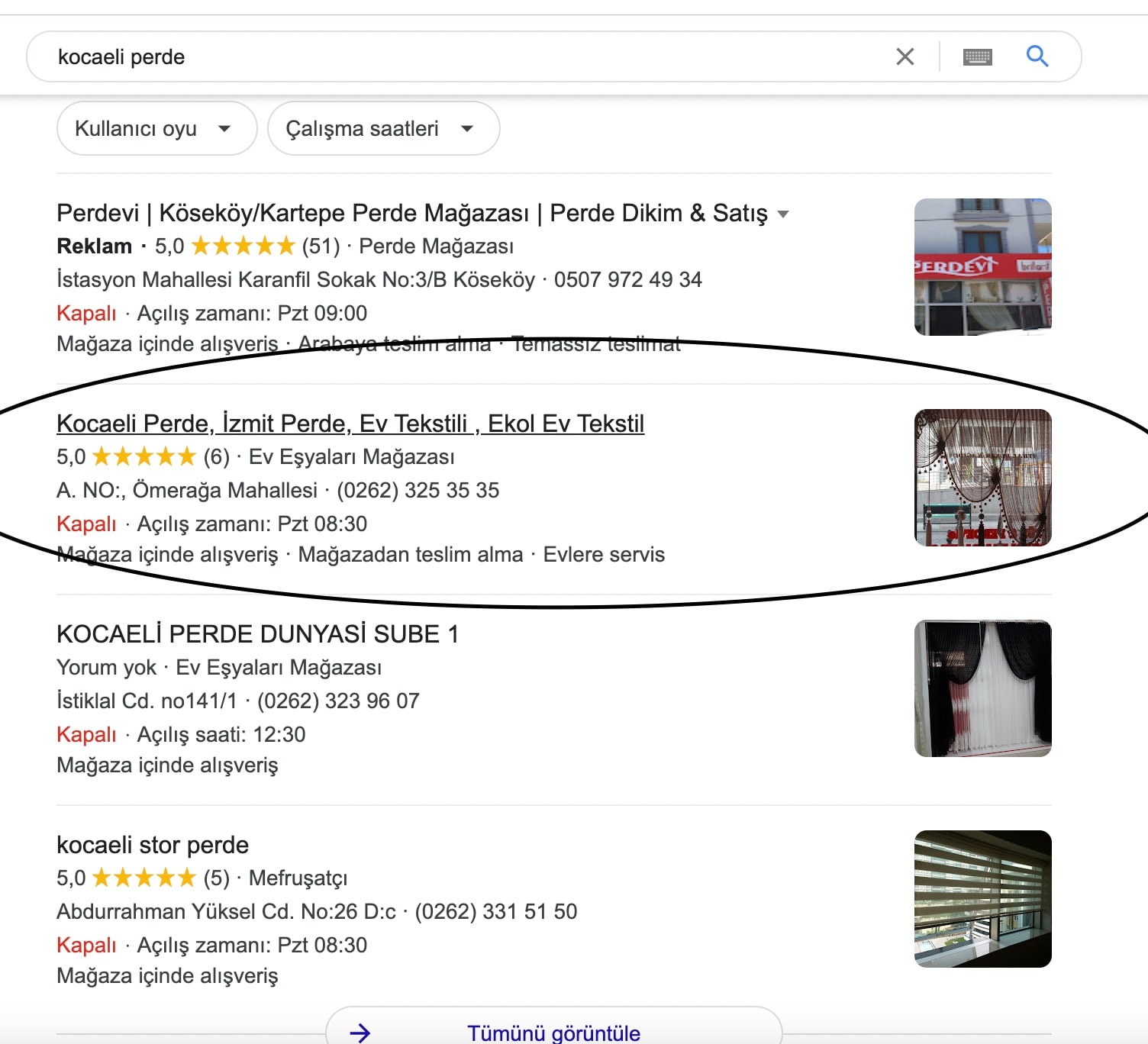 Kocaeli Perde